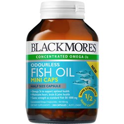 Blackmores Odourless Fish Oil 200 Mini Capsules