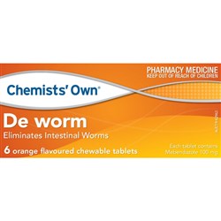 Chemists Own De Worm 6 Tablets